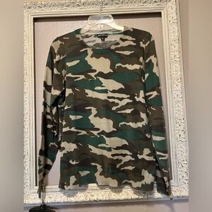 J. Crew Camo Cotton Long Sleeve Sweater